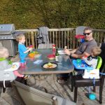 out door dinner means less mess!