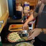 making pizza all together