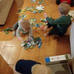 team effort on the puzzle