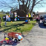 drive-by birthday party for the neighbour Thalia turning 4!