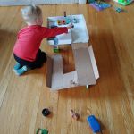 pizza box garage for the dinky cars