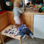 when the stool is out of reach...improvise!