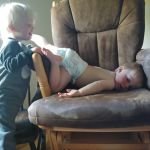 new favourite game...climb into the rocking chair