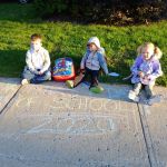 Harrison, Isaac and Thalia on their first day of Kindergarten