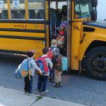 First time on the school bus!