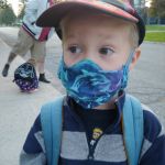 Isaac loves his Oma-made-mask