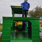 On top of the tractor