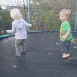 a warm day for the trampoline