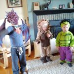 The only time all three kids were dressed up at the same time