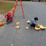 smashing pumpkins with Harrison