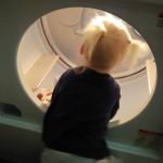 helping with the laundry