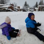 "Row row row" your boat/snowbank