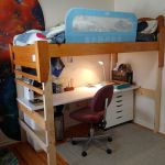 Isaac's new bed and desk arrangement