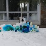 ice block wall inspired by Oma and Opa