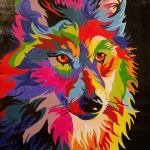 Lindy's wolf paint by number