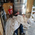 just relaxing in the kitchen...