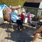 First out door dinner with Grandma and Papa