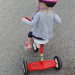 Cadence is learning to ride a tricycle