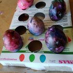 Isaac's galaxy eggs!