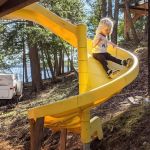 new slide at the cottage