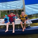 Arlo and Isaac going for a ride