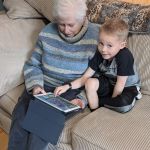 playing a game with Grandma