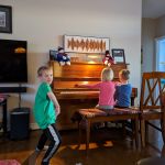 Isaac dancing to the piano music